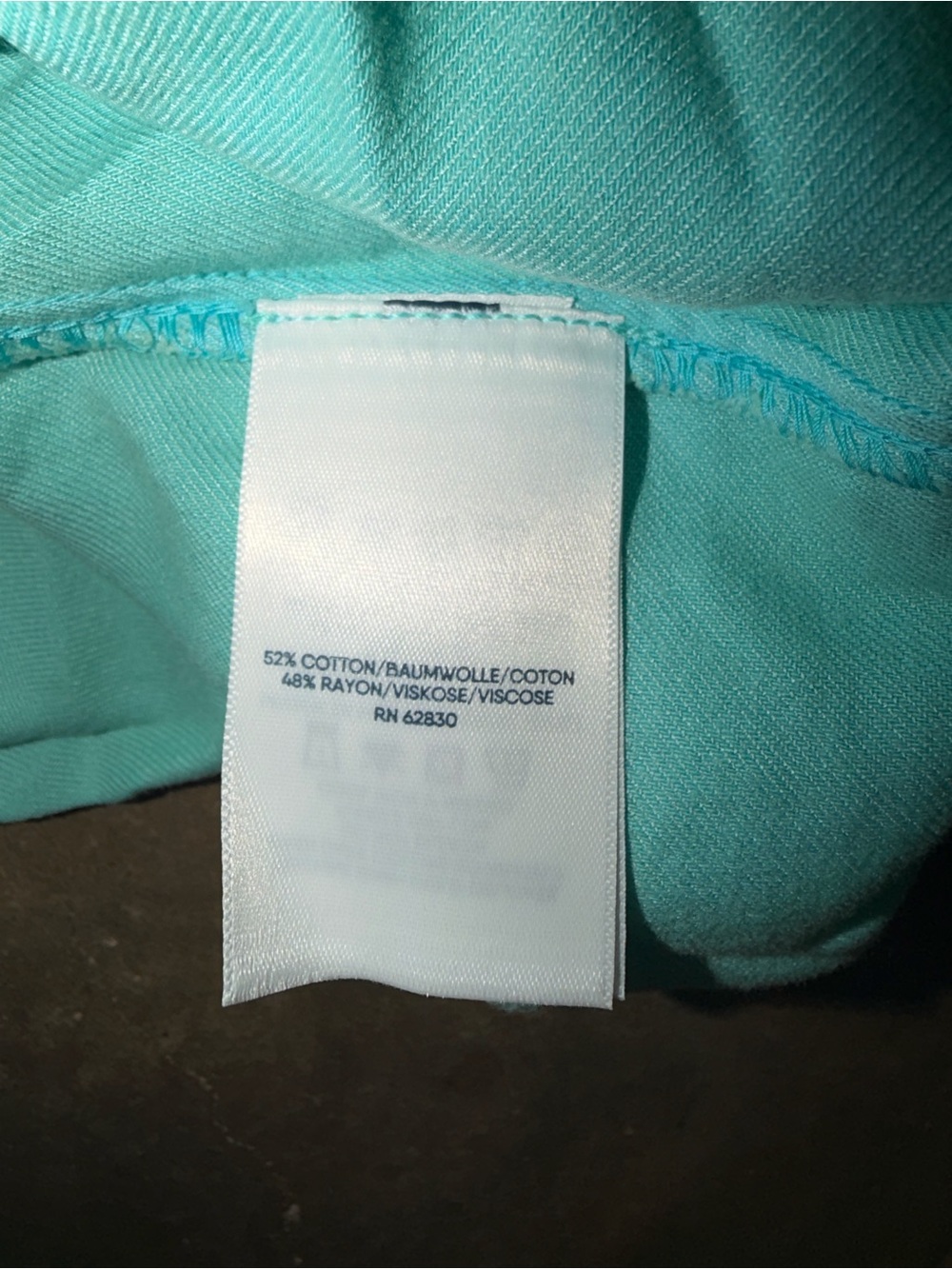 NWT Lands’ End Girls XL 16 Ombre Mint Aqua Button Front Tie Shirt Blue Cotton - Picture 5 of 9